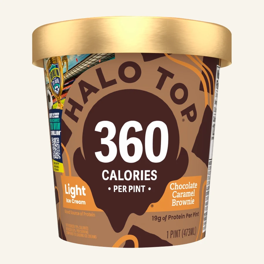 Halo Top Chocolate Caramel Brownie Light Ice Cream pint