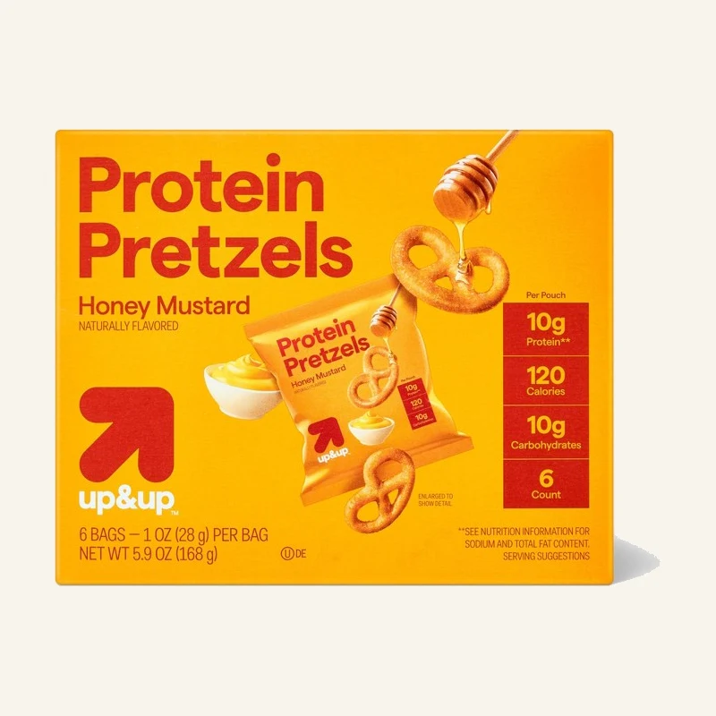up&up Honey Mustard Protein Pretzels multipack box