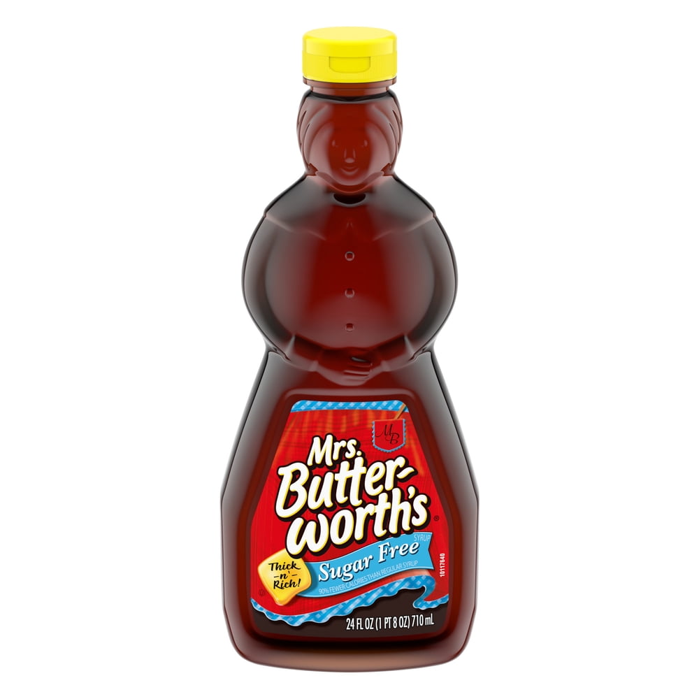 Mrs. Butterworth's Thick and Rich Sugar Free pancake syrup bottle
