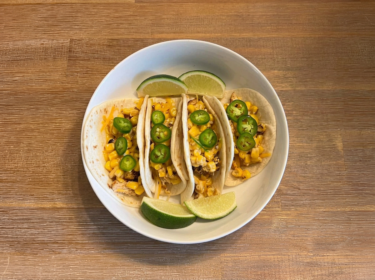 Fajita Chicken & Corn Tacos