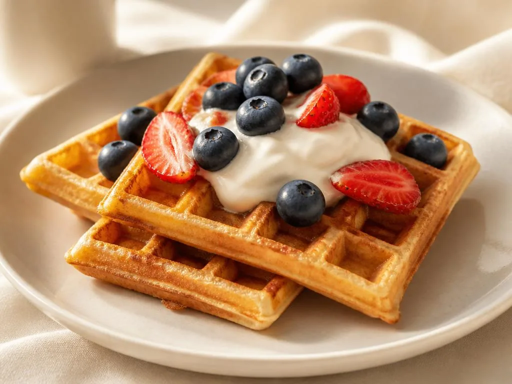 Protein Waffles with Yogurt