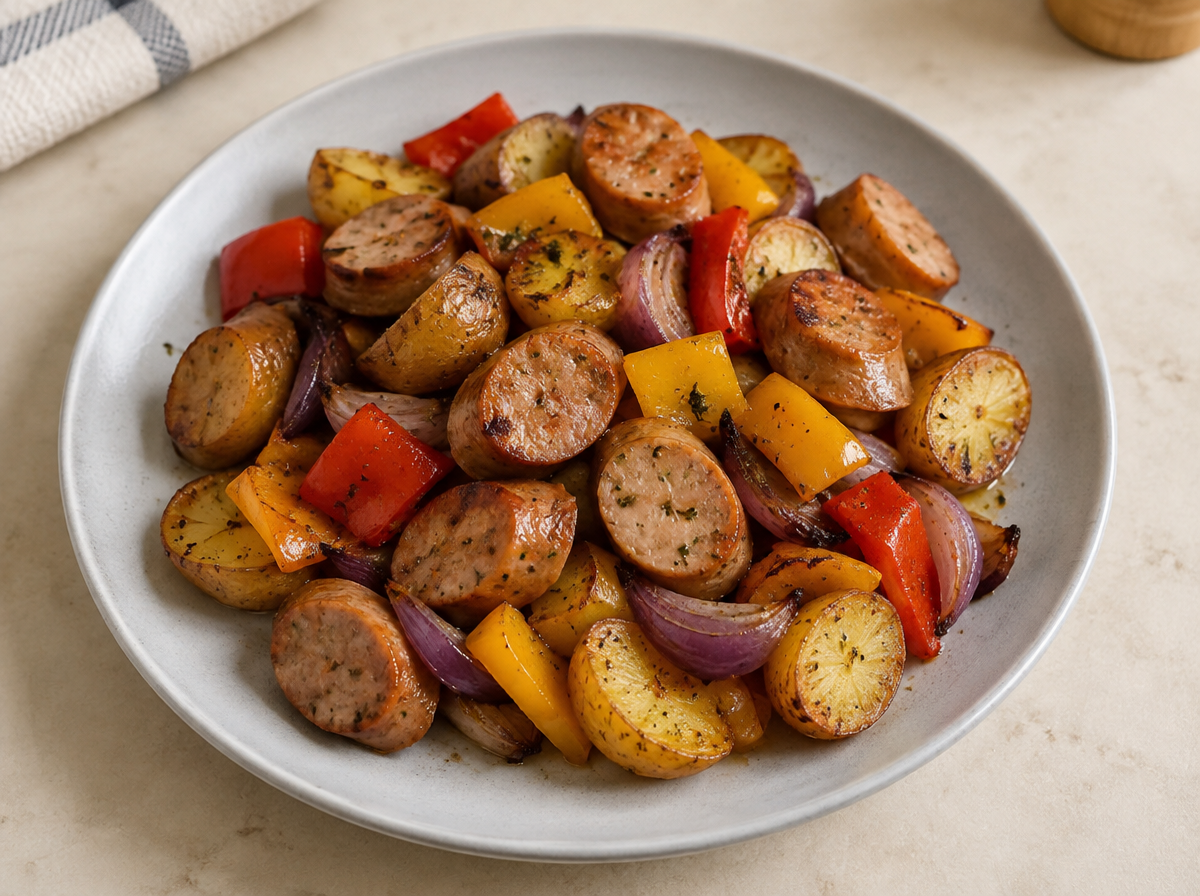 Sheet Pan Sausage & Peppers